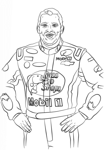 Tony Stewart Coloring Page